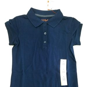 Polo Type Blouse For Girl Navy Blue Cat & Jack